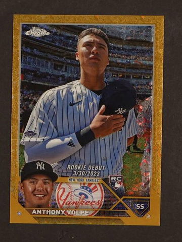 2023 Topps Chrome #USC35 Anthony Volpe Gold Rookie /50