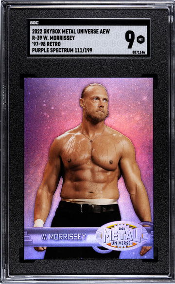 2022 Skybox Metal Univ AEW 97-98 Retro Purple Spec W. Morrissey #R-39 /199 SGC 9