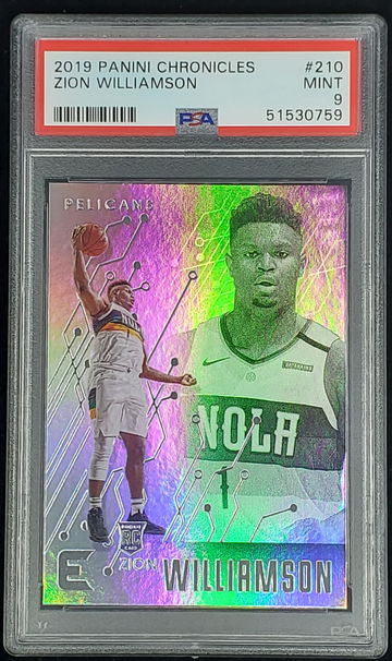 2019 Panini Chronicles 210 Zion Williamson PSA 9 RC