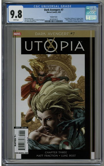 Dark Avengers 7 CGC 9.8 Bianchi variant Ms. Marvel vs. Emma Frost