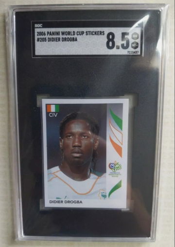 2006 Panini World Cup Stickers Didier Drogba SGC 8.5 (SHIPS TRACKED FROM CANADA)