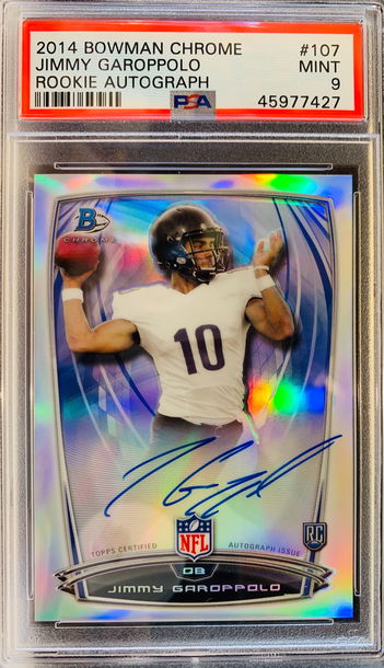 ⭐️ 2014 JIMMY GAROPPOLO BOWMAN CHROME AUTO REFRACTOR PSA 9 RC 🔥📈 