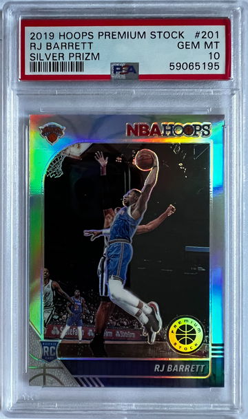 2019 Hoops Premium Stock RJ Barrett Silver Prizm PSA 10