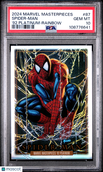 2024 Upper Deck Marvel Masterpieces '92 Platinum Spider-Man #87 PSA 10