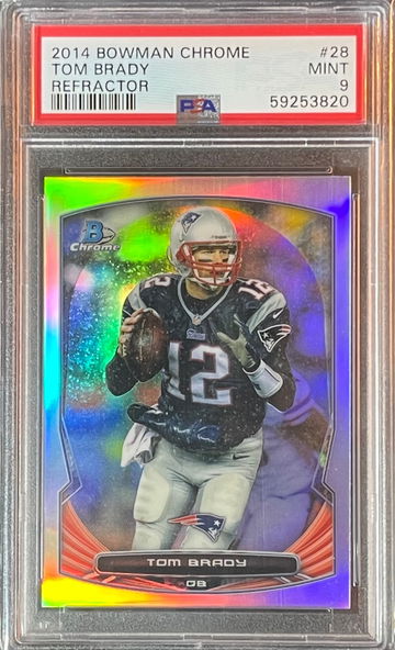 2014 Bowman Chrome Tom Brady Refractor PSA 9