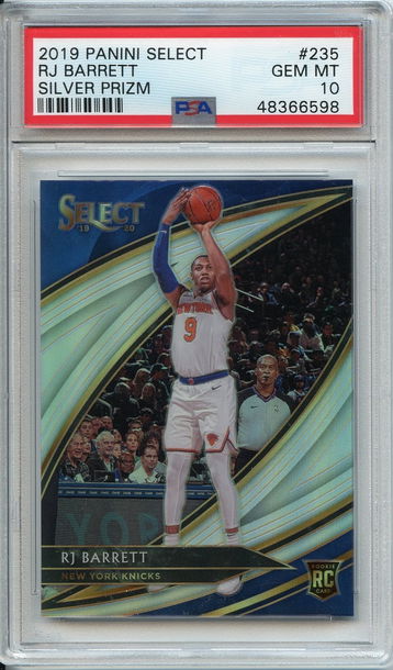 RJ Barrett Select Rookie #235 Courtside Silver PSA 10 NEP
