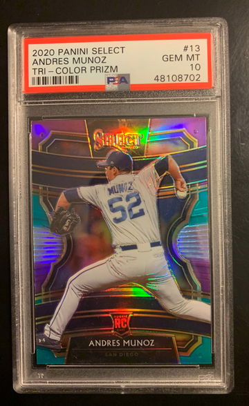 2020 Select Tri-Color Andres Muñoz #13 Psa 10 San Diego 