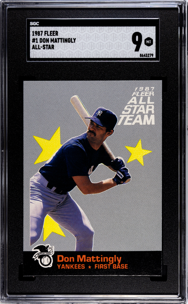 Don Mattingly 1987 Fleer All-Star #1 SGC 9