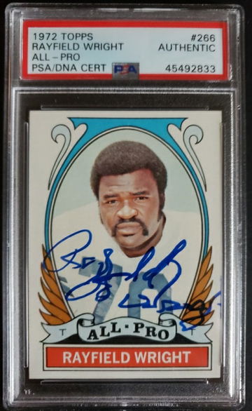 Rayfield Wright Autographed 1972 Topps All Pro