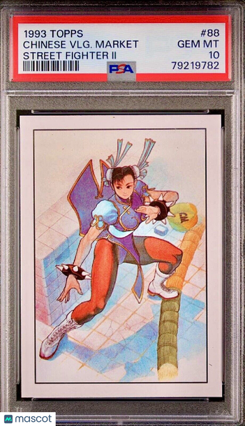POP 2 PSA 10 RC Chun Li 1993 Topps Street Fighter II China Village Market Rookie