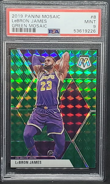2019 Mosaic LeBron James Green PSA 9