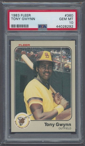1983 Fleer Tony Gwynn #360 Rookie Card RC PSA 10 GEM MT