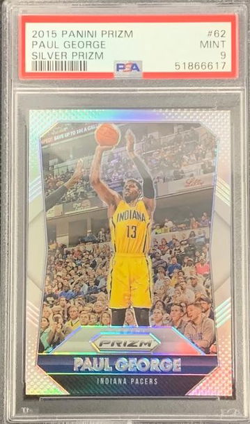 2015 Panini Prizm Paul George Silver Prizm PSA 9 Pacers 