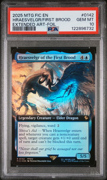 2025 MTG Final Fantasy EA Foil Hraesvelgr of the First Brood #0142 PSA 10