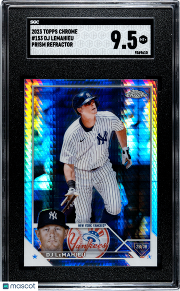 2023 Topps Chrome DJ Lemahieu #153 Prism Refractor SGC 9.5