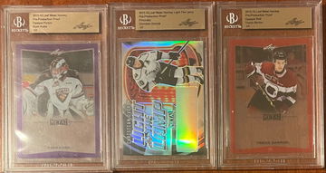 2015-16 LEAF METAL HOCKEY CHRISTIAN DVORAK TRAVIS BARRON RYAN KUBIC 1/1 PROOF