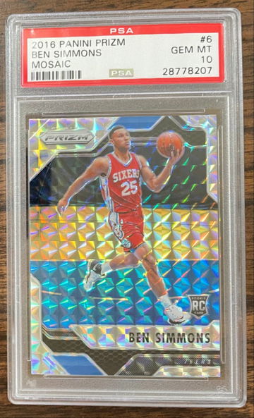2016 Panini Prizm Ben Simmons Mosaic PSA 10