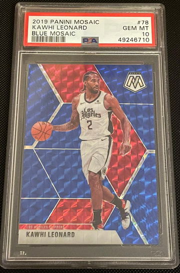 Kawhi Leonard 2019 Mosaci Blue #22/99 PSA 10