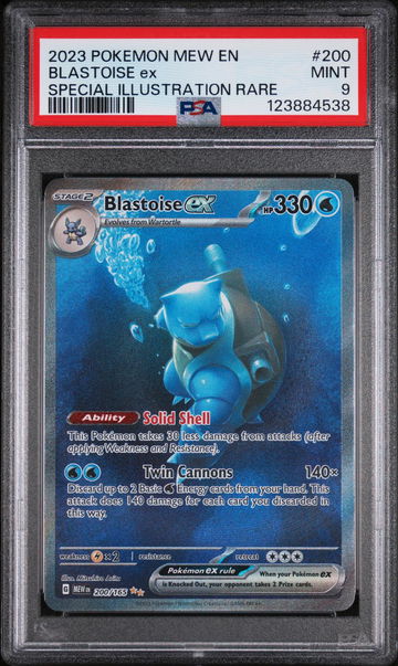 2023 Pokemon Scarlet and Violet 151 Special Illustration Rare Blastoise Ex #200 PSA 9