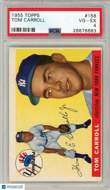1955 Topps Tom Carroll Rookie #158 PSA 4 P1322