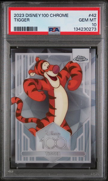 2023 Chrome Disney 100 (2023 Topps) English Tigger #42 PSA 10