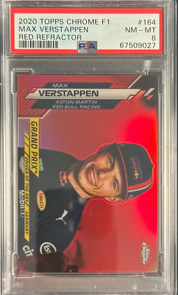 2020 Topps Chrome F1 Max Verstappen Red Refractor /5 Formula 1 Red Bull Grand Prix DOTD Germany #164