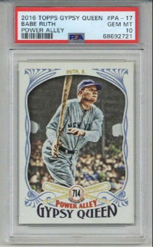 2016 TOPPS GYPSY QUEEN POWER ALLEY BABE RUTH CARD NEW YORK YANKEES PSA 10