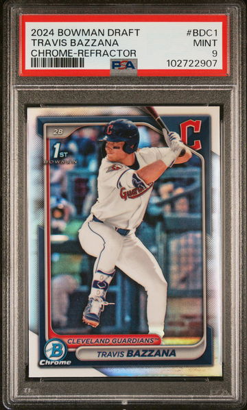 2024 Bowman Draft Chrome Refractor Travis Bazzana #BDC1 PSA 9