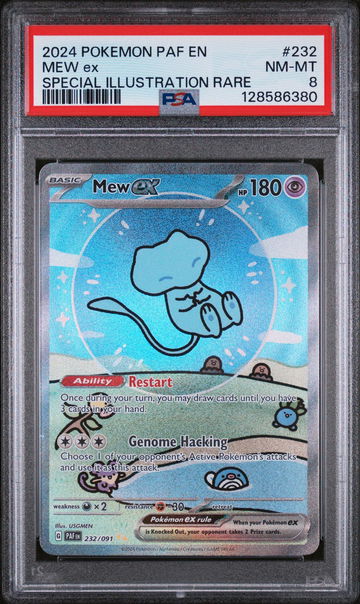 2024 Pokemon Scarlet and Violet Paldean Fates Special Illustration Rare Mew Ex #232 PSA 8