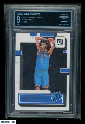 2022-23 Panini Donruss Rated Rookie Chet Holmgren #202 Arena Club 9