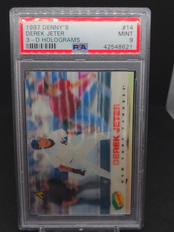 1997 Denny's 3-D Holograms #14 Derek Jeter PSA 9
