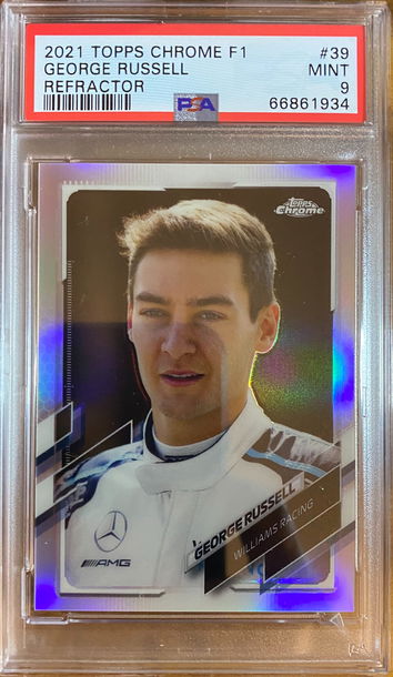 2021 TOPPS CHROME F1 REFRACTOR GEORGE RUSSELL #39 PSA 9 MINT