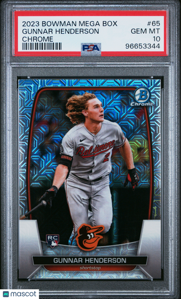 2023 Bowman Mega Box Chrome Gunnar Henderson #65 PSA 10