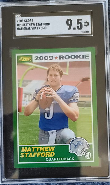 2009 Score Matthew Stafford National VIP Promo #2 SGC 9.5