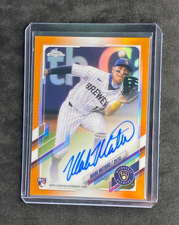 2021 Topps Chrome Mark Mathias Orange Auto /25