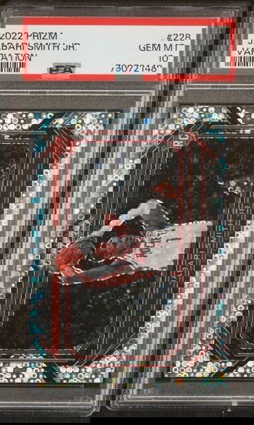 2022-23 Panini Prizm Fast Break Jabari Smith Rookie Variation Disco PSA 10