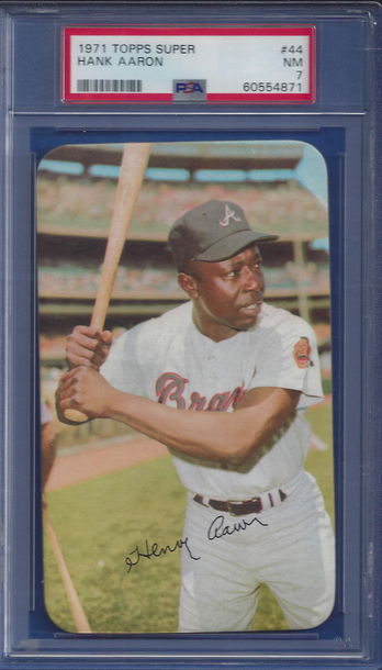 1971 Topps Super #44 Hank Aaron PSA 7 (BillsGridironGreats)