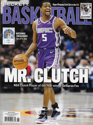 Beckett Basketball Card Monthly Price Guide Magazine June 2023 De'Aaron Fox Sacramento Kings
