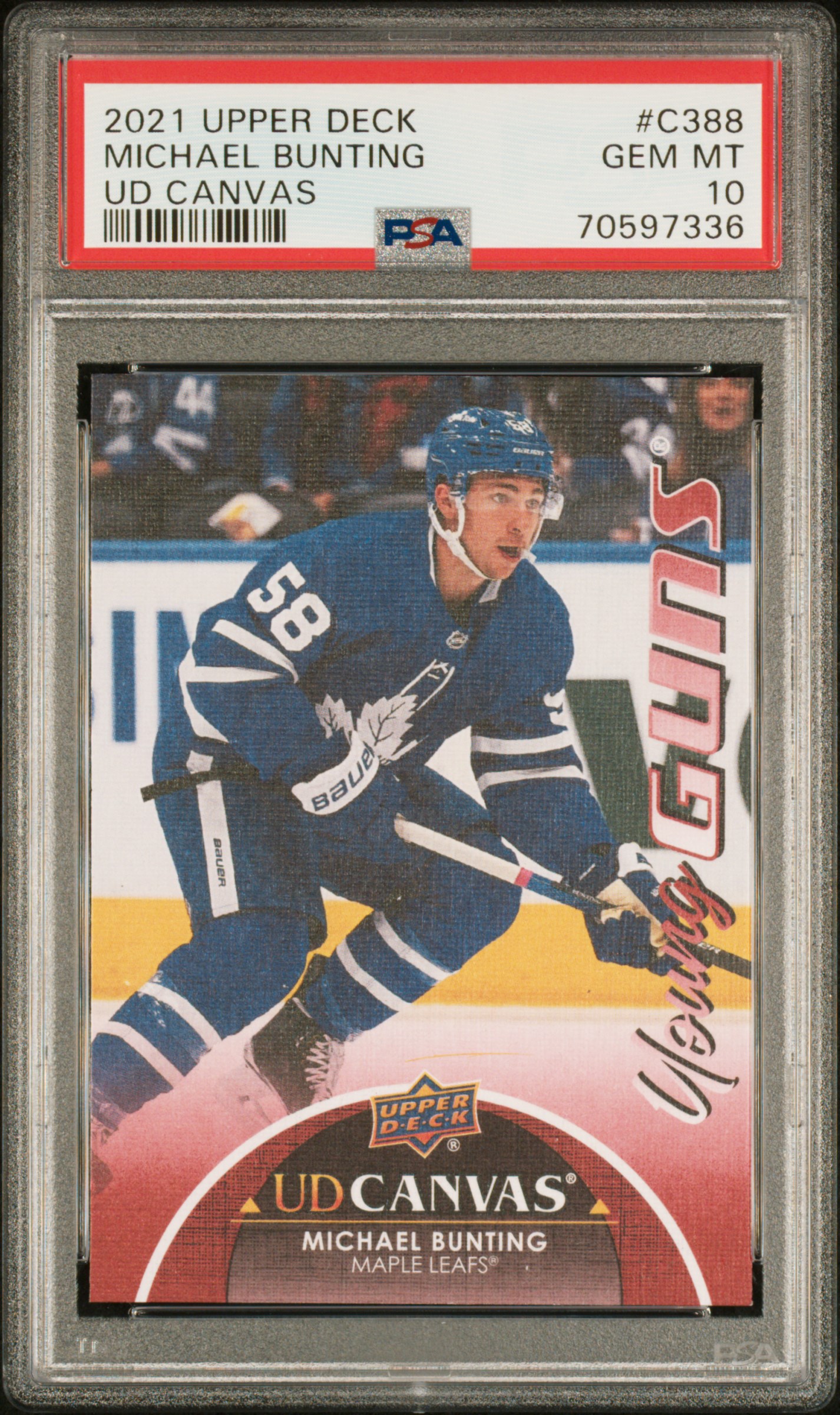 2021-2022 Upper Deck UD Canvas Michael Bunting #C388 UD Canvas PSA 10