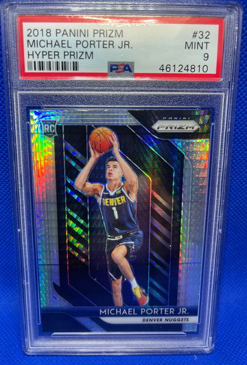 Michael Porter Jr 2018-19 Panini Prizm Hyper Prizm Rookie RC #32 PSA 9 Mint