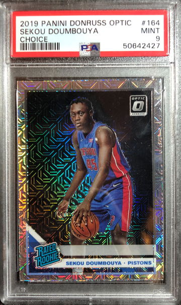 2019 Optic Sekou Doumbouya #164 Choice PSA 9 MINT