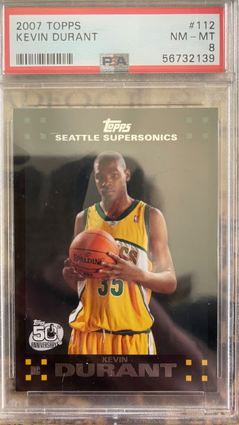 2007 Topps Kevin Durant RC PSA 8