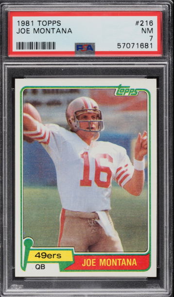 1981 Topps Joe Montana Rookie PSA 7