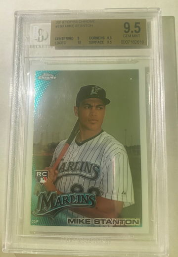 2010 Topps Chrome Mike Stanton BGS 9.5