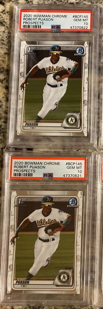 ROBERT PUASON 2x LOT 2020 BOWMAN CHROME PSA 10 GEM MINT