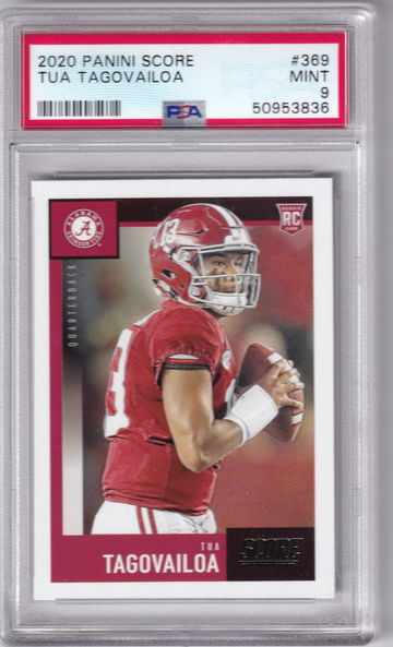 2020 Panini Score Tua Tagovailoa #369 PSA 9