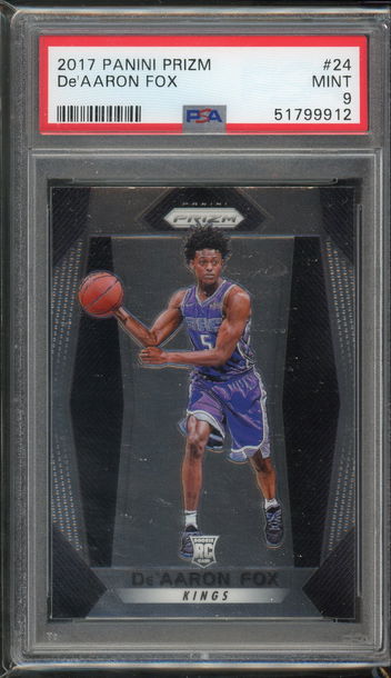 2017 Prizm De'Aaron Fox PSA 9