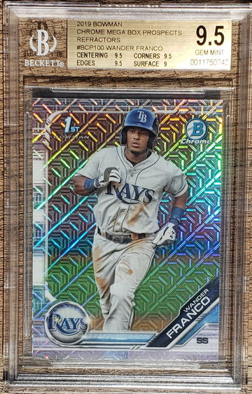 2019 Bowman Chrome Mega Prospects Mojo Refractor Wander Franco BGS 9.5