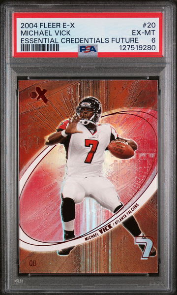 2004 Fleer E-X Essential Cred. Future Michael Vick #20 /46 PSA 6