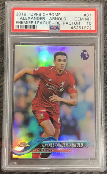 Trent Alexanderr-Arnold POP 2! 2018 Topps Chrome Refractor PSA 10 Liverpool